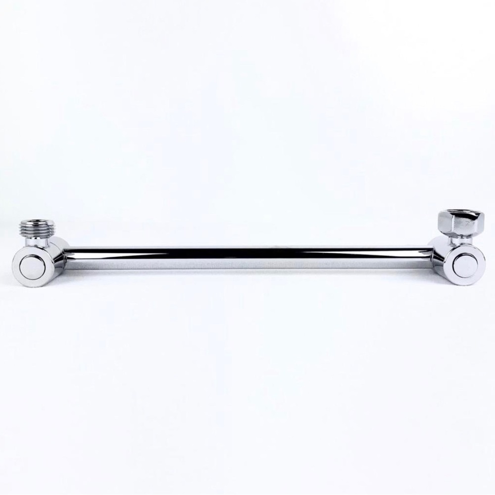 Reon Chrome Shower Arm Extension Adjustable 10 4/5 in. Brass Wall Mount Remodel - Picture 5 of 15